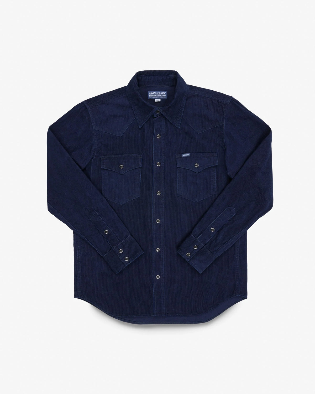 Iron Heart IHSH-438 7.5oz Selvedge Corduroy Western Shirt - Indigo