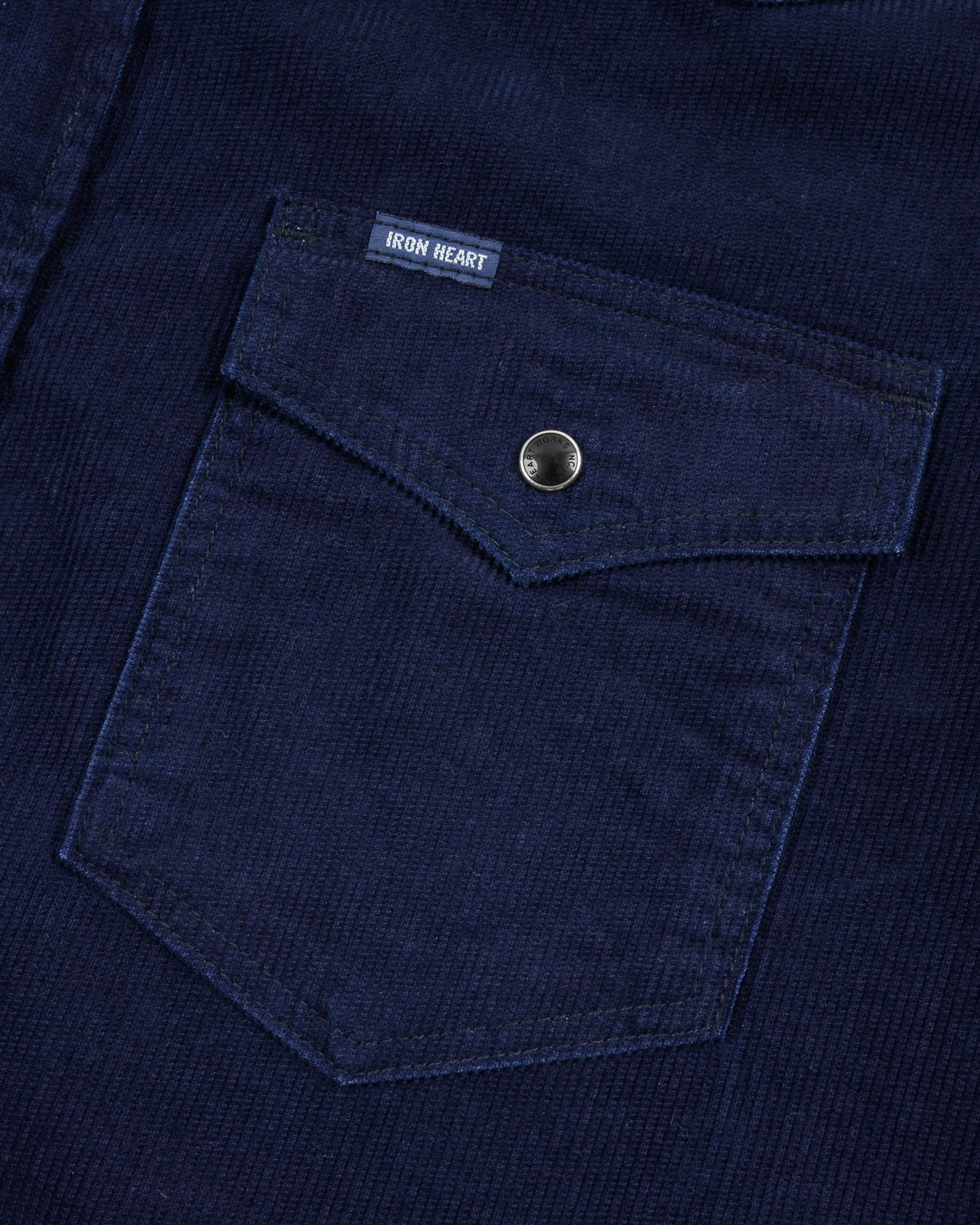 Iron Heart IHSH-438 7.5oz Selvedge Corduroy Western Shirt - Indigo