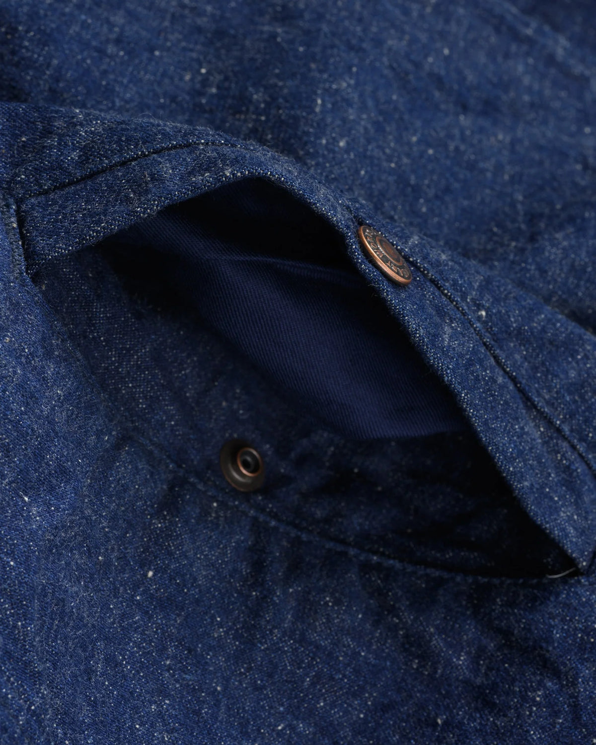 IHJ-161-IND 10oz Neppy Selvedge Denim Coach Jacket - Indigo