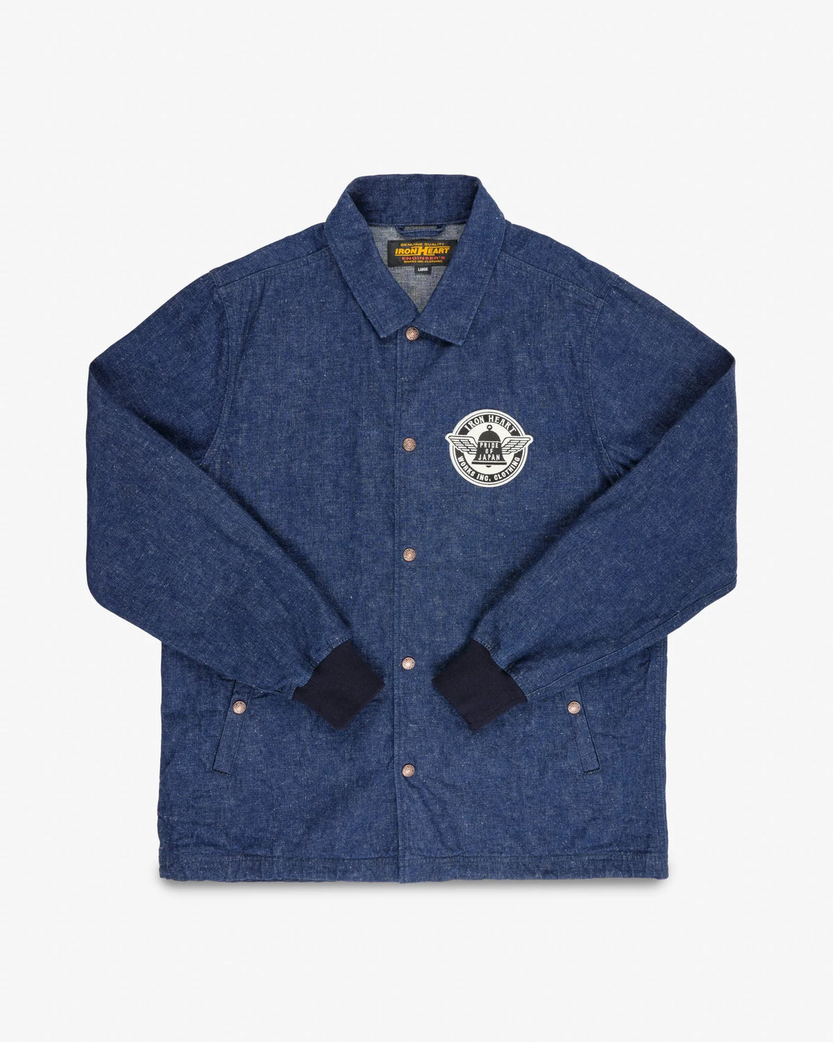 IHJ-161-IND 10oz Neppy Selvedge Denim Coach Jacket - Indigo