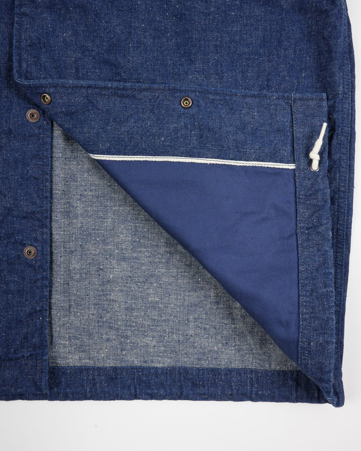 IHJ-161-IND 10oz Neppy Selvedge Denim Coach Jacket - Indigo