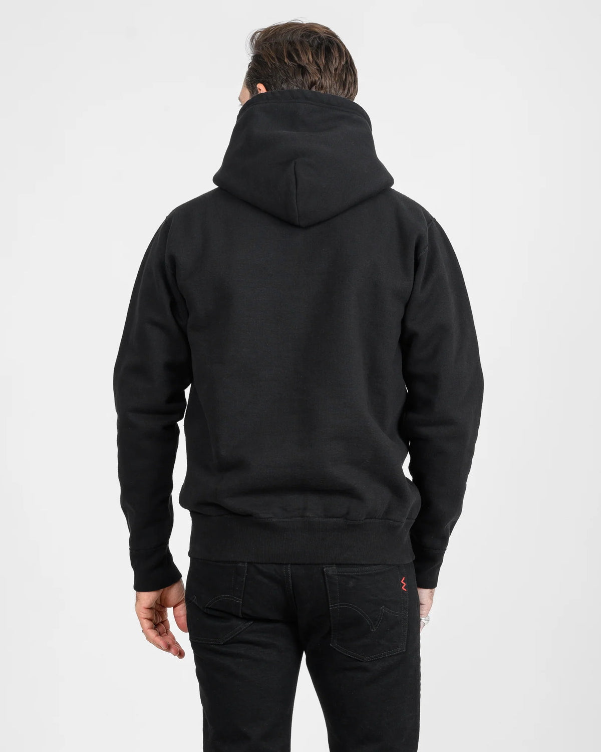 Iron Heart IHSW-49-BLK 14oz Ultra Heavyweight Loopwheel Cotton Hoodie - Black