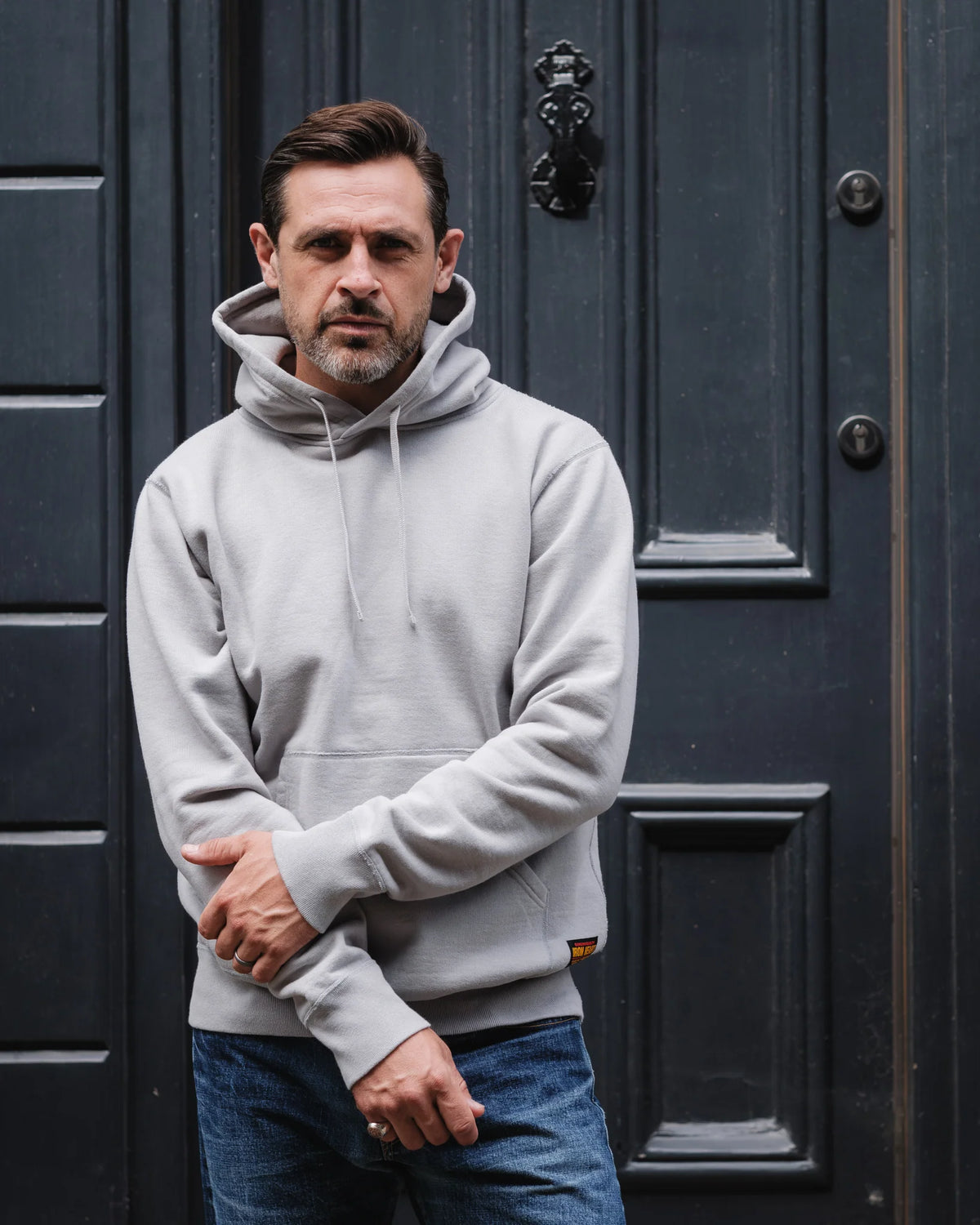Iron Heart IHSW-49-GRY 14oz Ultra Heavyweight Loopwheel Cotton Hoodie - Grey