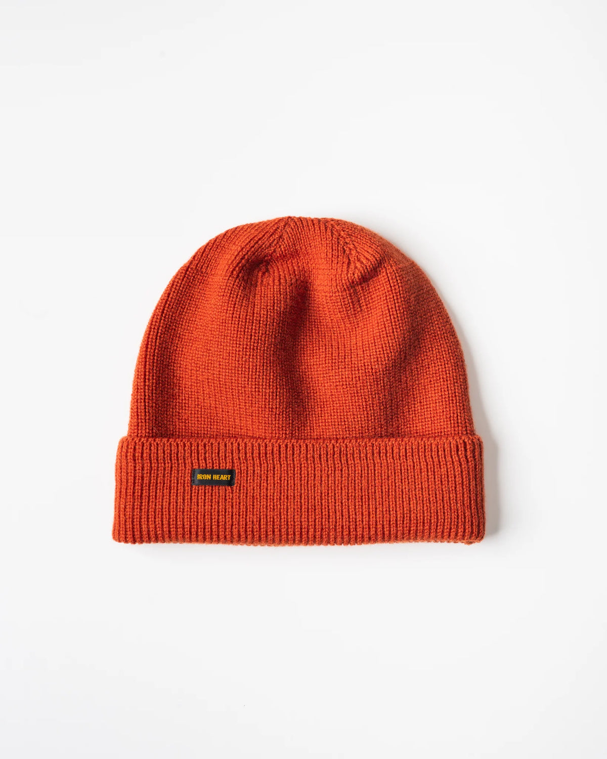 IHG-080 100% Wool Ribbed Beanie - Orange