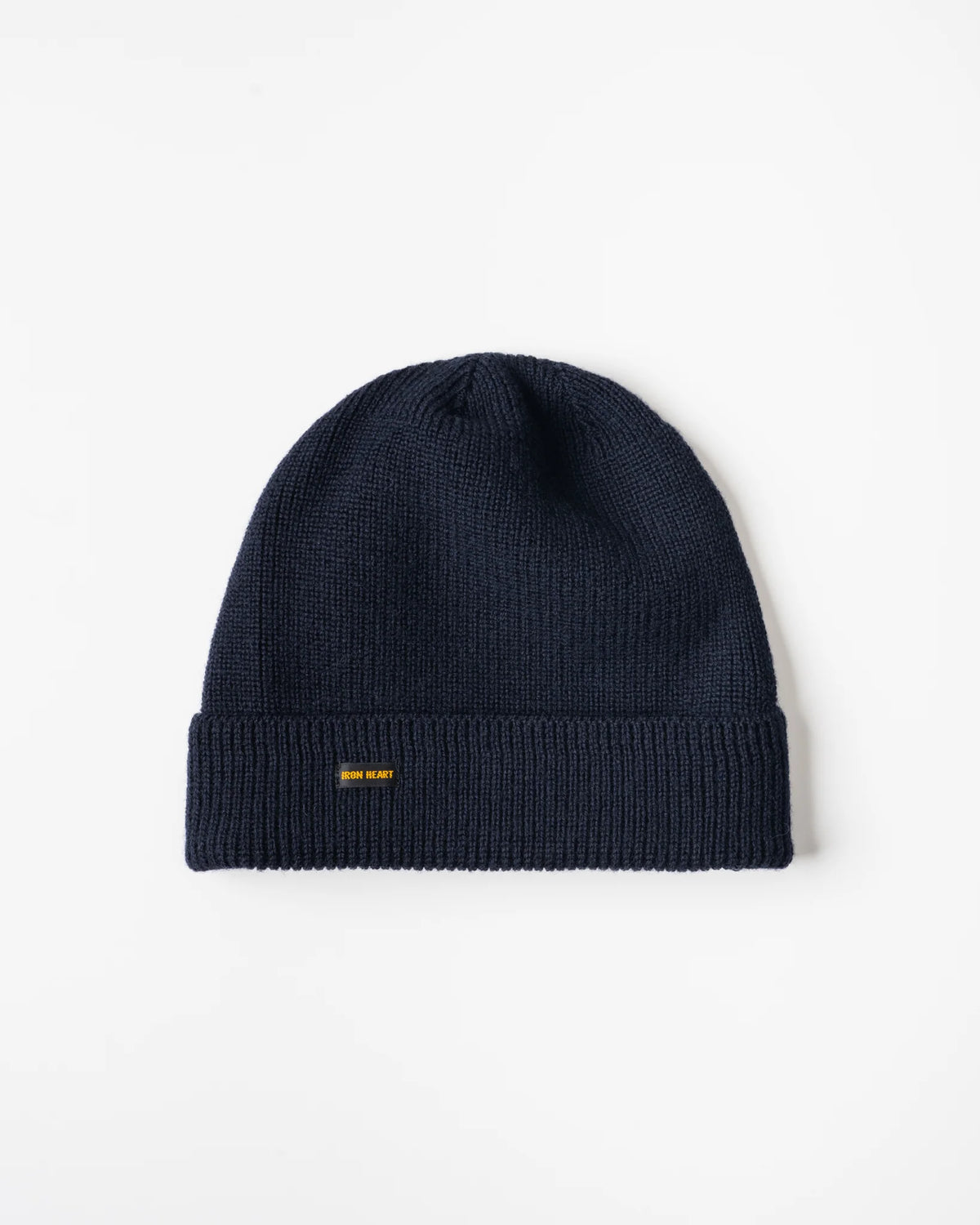 IHG-080 100% Wool Ribbed Beanie - Navy
