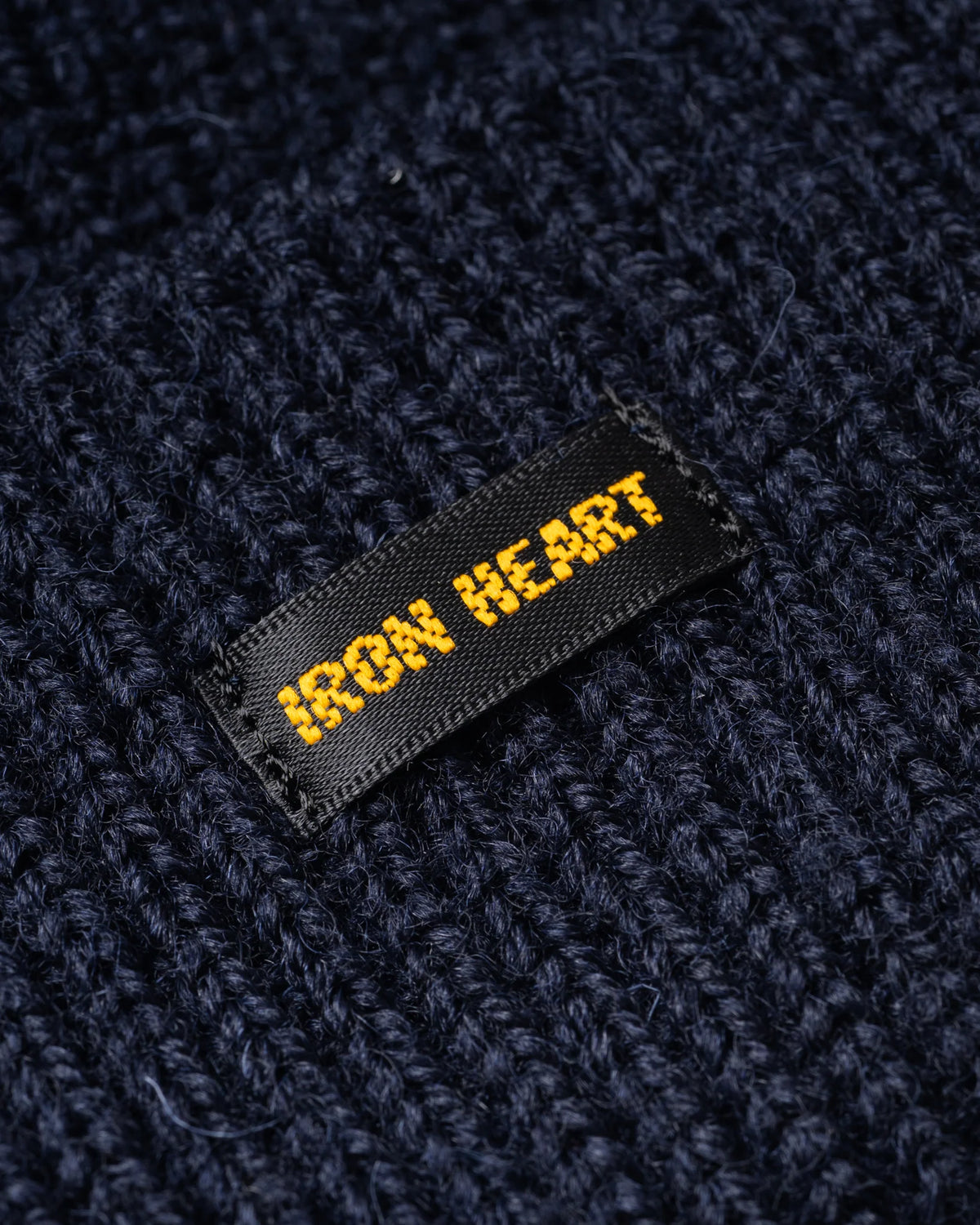 IHG-080 100% Wool Ribbed Beanie - Navy