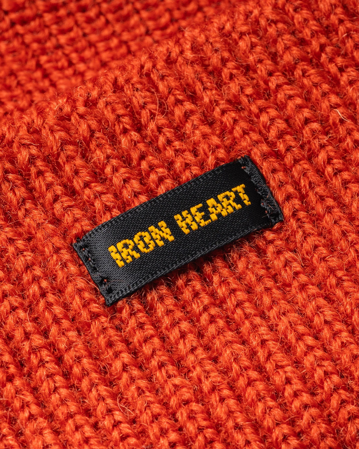 IHG-080 100% Wool Ribbed Beanie - Orange