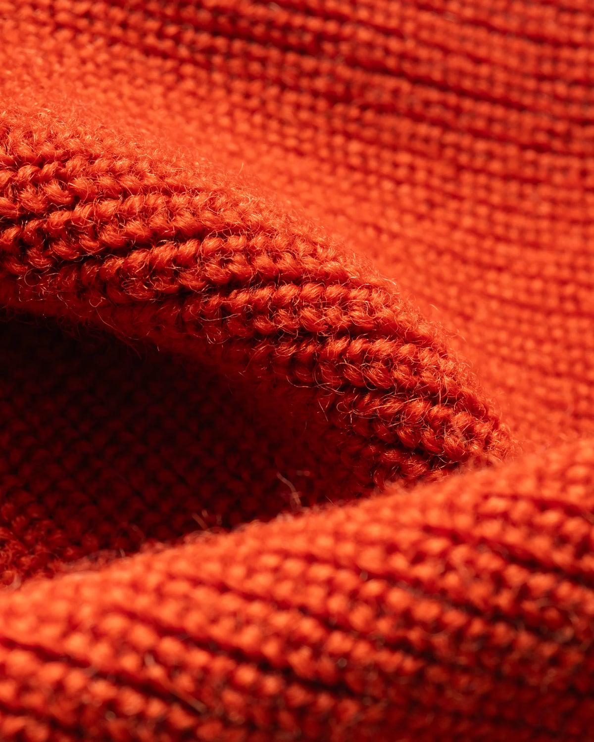 IHG-080 100% Wool Ribbed Beanie - Orange