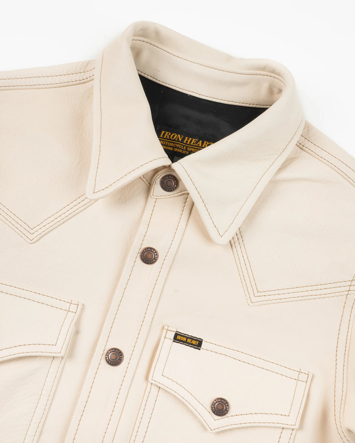 Iron Heart Horsehide Western Shirt - The Pale Rider - Natural