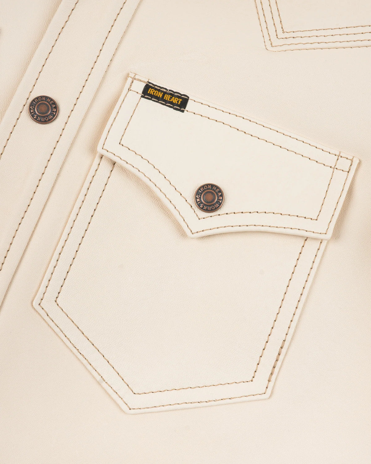 Iron Heart Horsehide Western Shirt - The Pale Rider - Natural