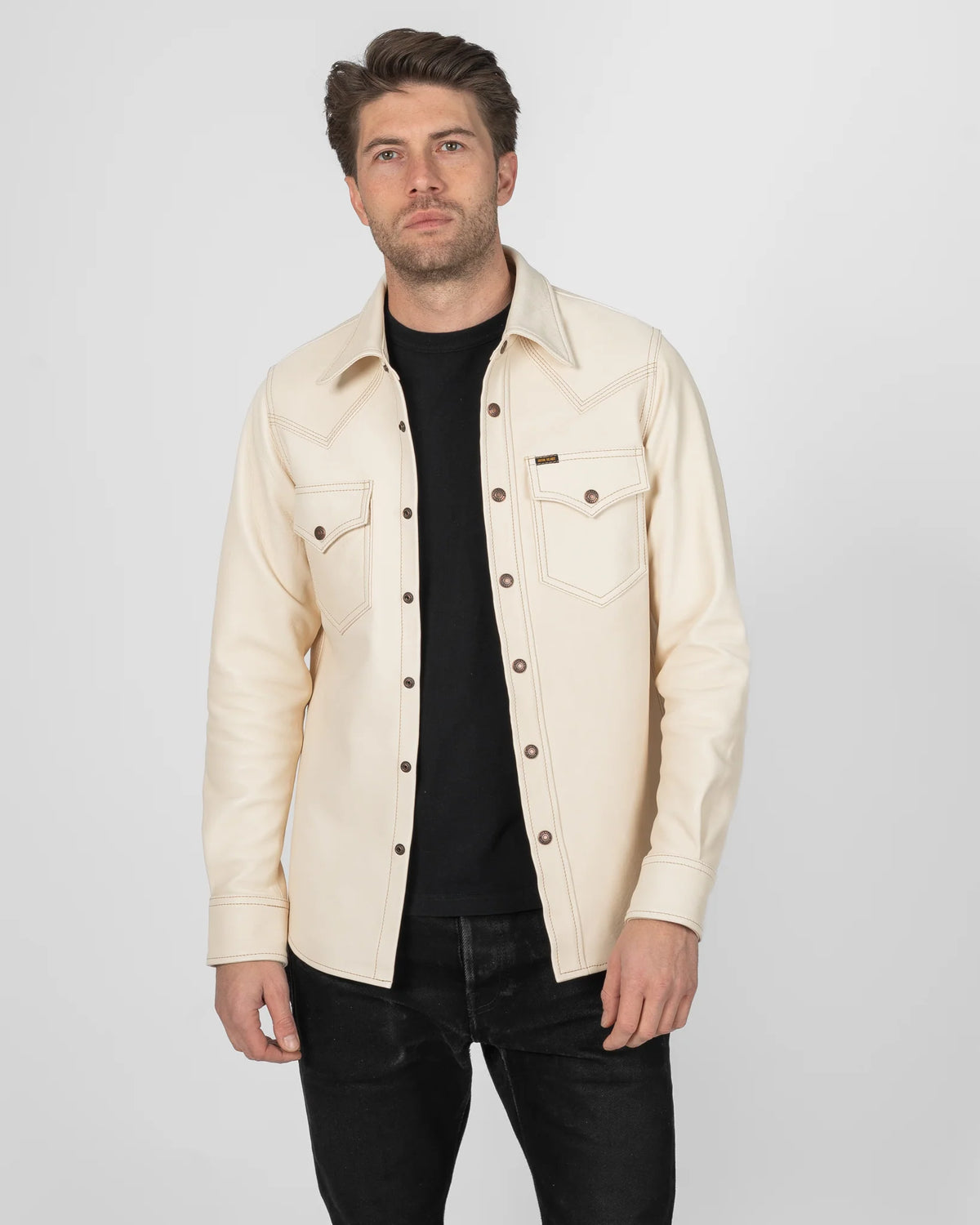 Iron Heart Horsehide Western Shirt - The Pale Rider - Natural