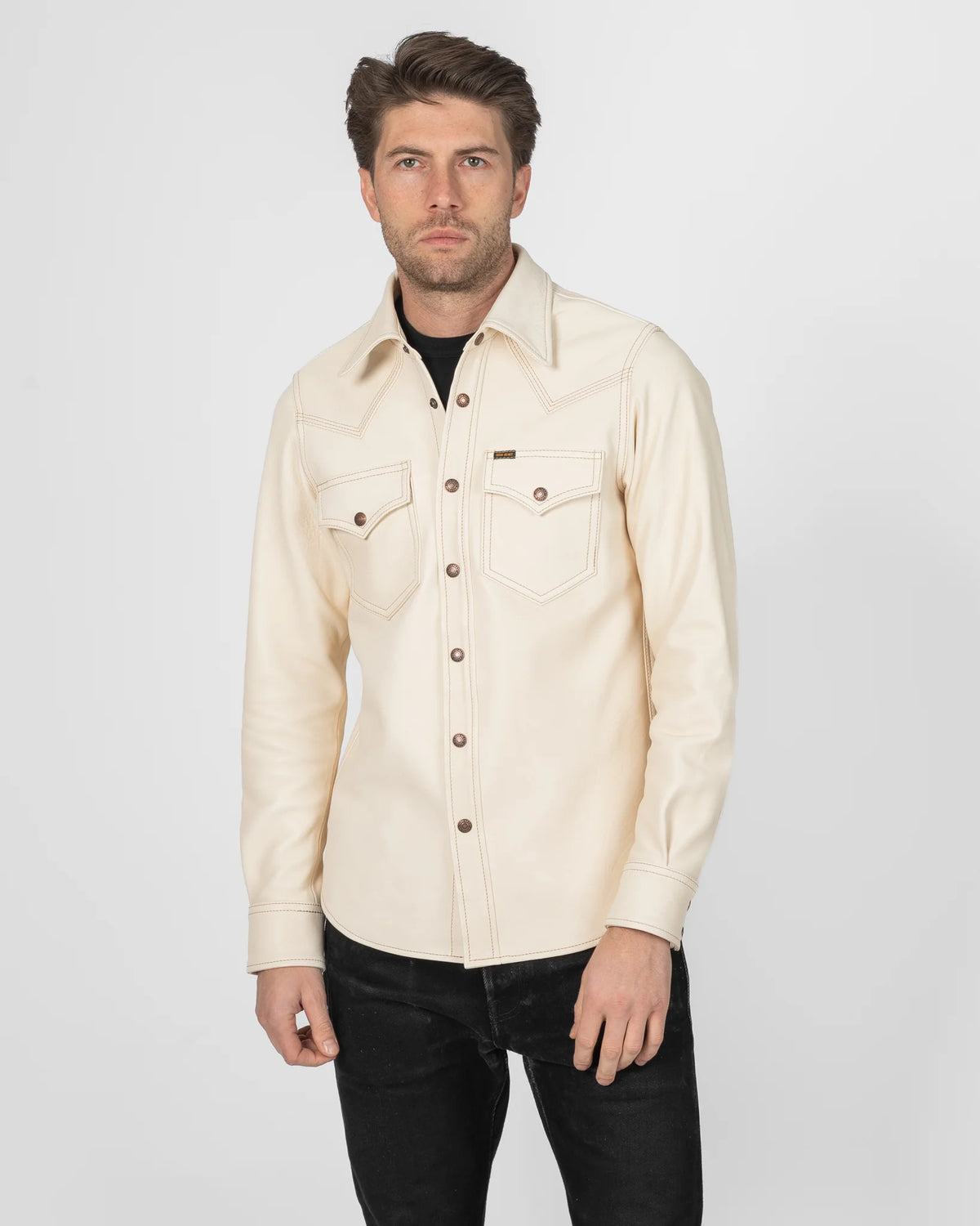 Iron Heart Horsehide Western Shirt - The Pale Rider - Natural