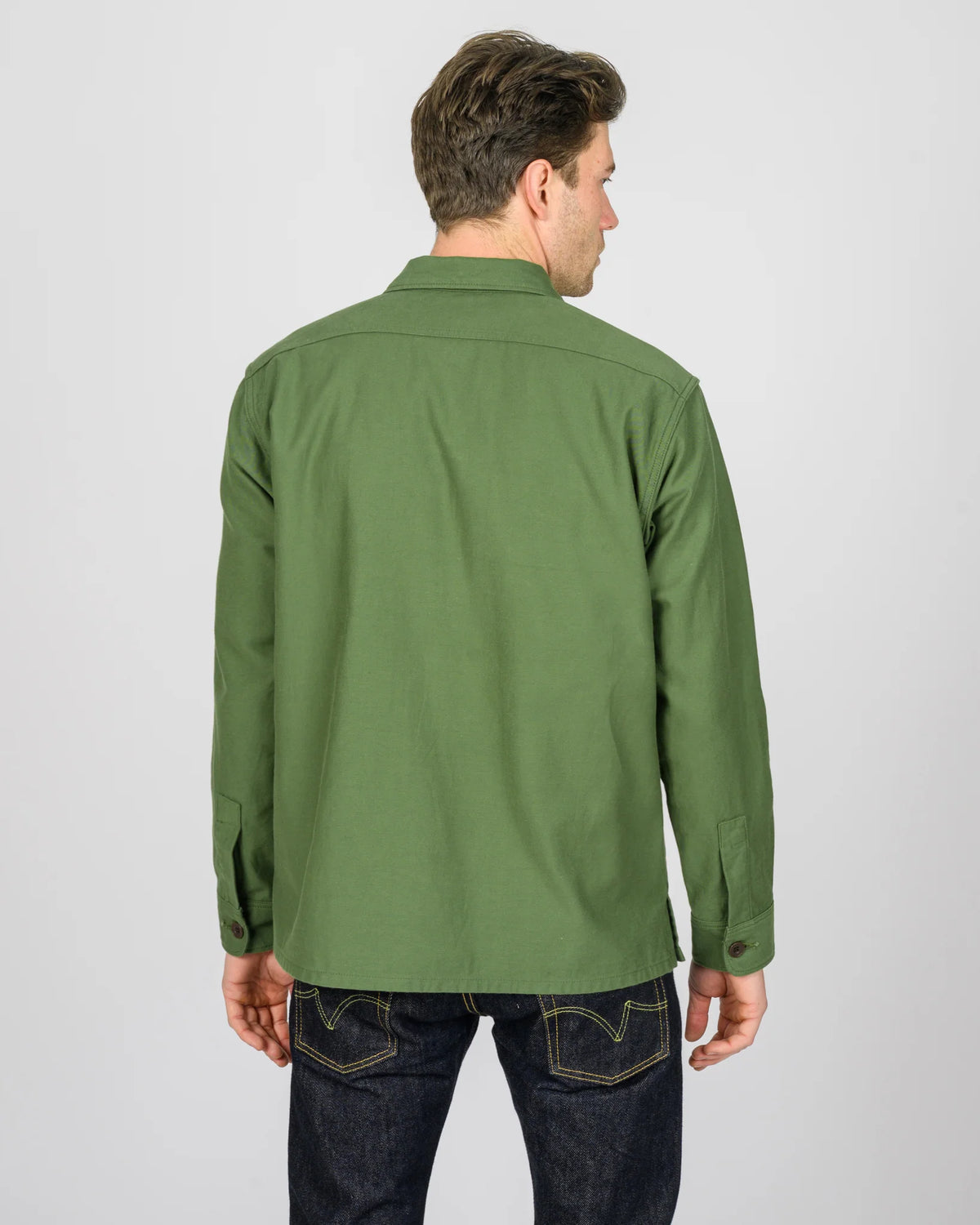 Iron Heart IHSH-451 9oz Cotton Sateen Military CPO Shirt - Olive Drab Green