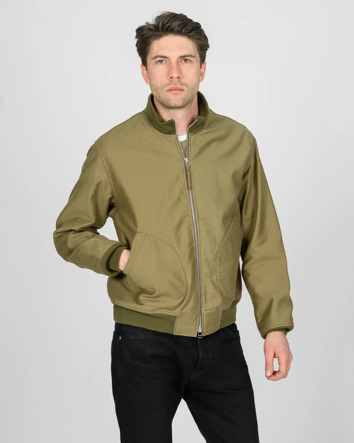 IHM-52-KHA 12oz Whipcord Tanker Jacket - Khaki