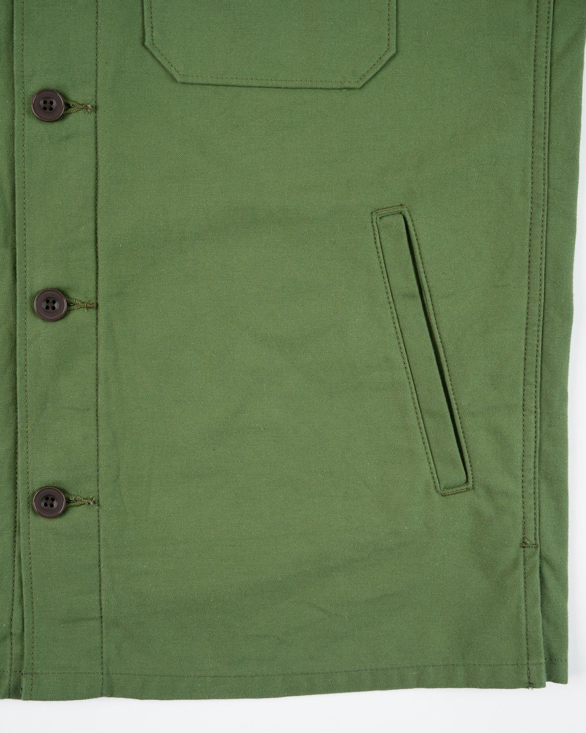 Iron Heart IHSH-451 9oz Cotton Sateen Military CPO Shirt - Olive Drab Green