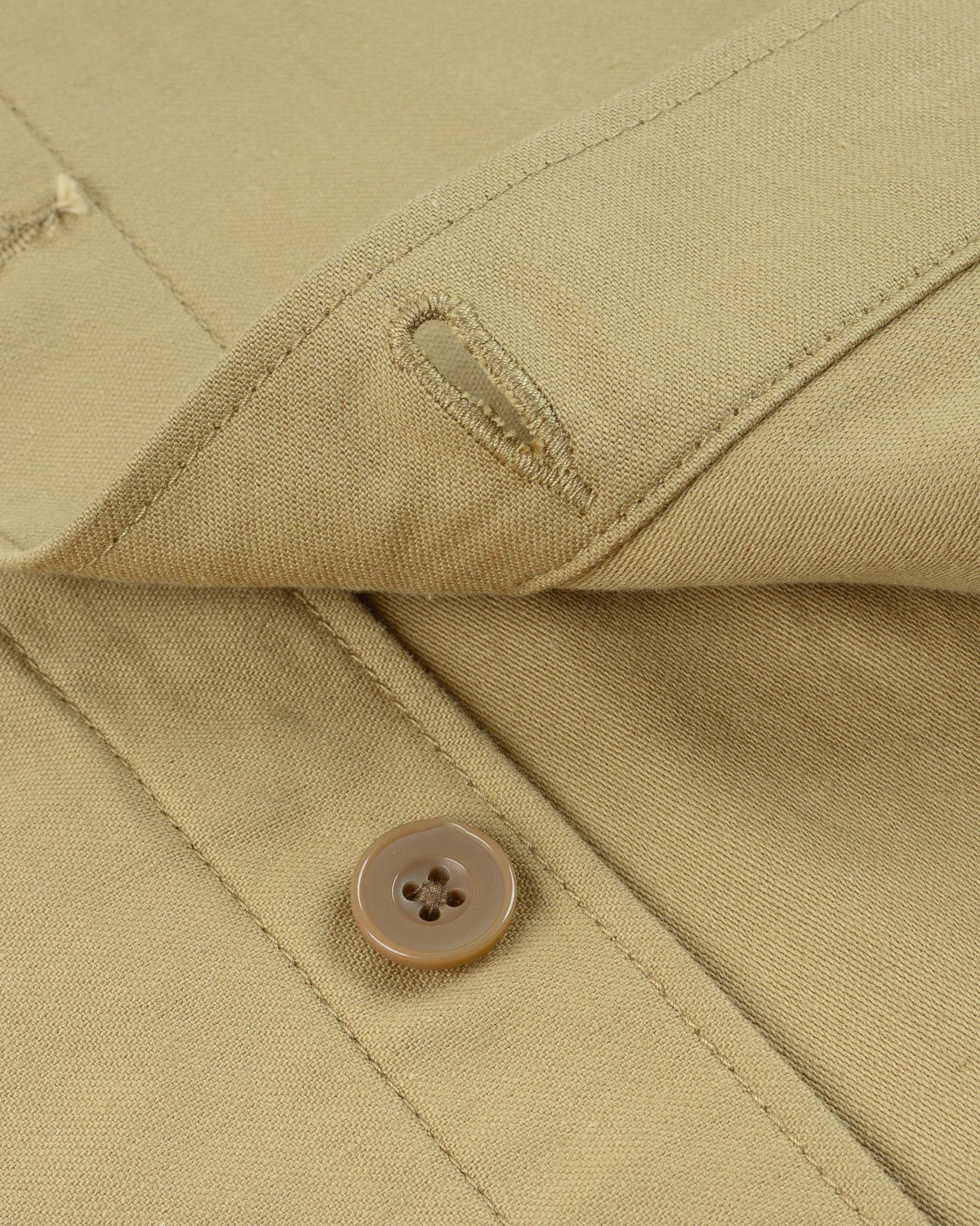 Iron Heart IHSH-451 9oz Cotton Sateen Military CPO Shirt - Khaki