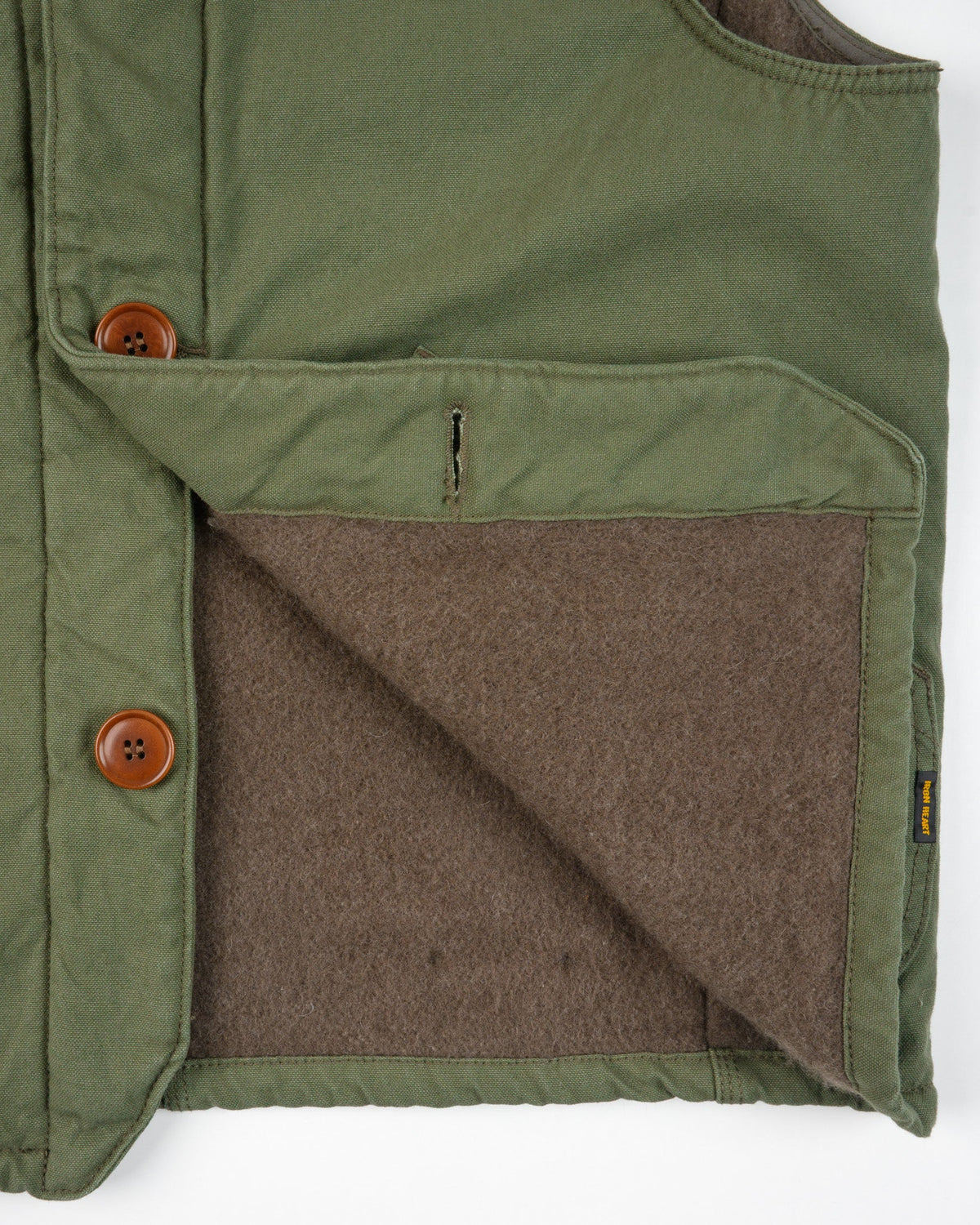 Iron Heart IHV-53 12oz Selvedge Duck Hunting Vest  Olive