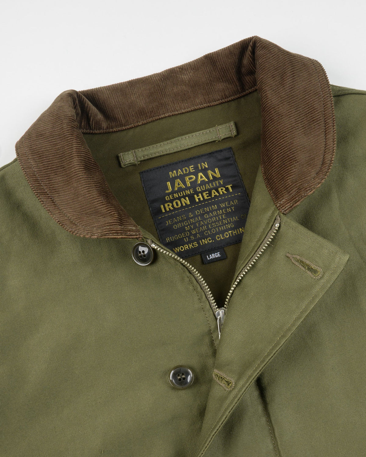 IHM-53-ODG 12oz Whipcord Lightweight N1 Deck Jacket - Olive Drab Green