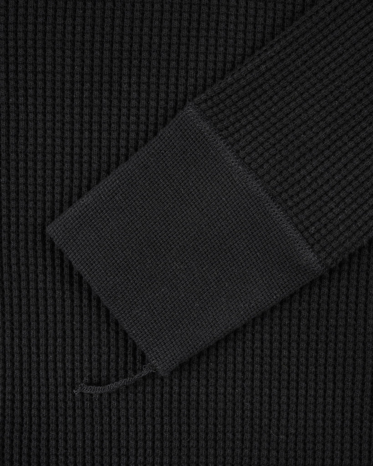 Iron Heart IHTL-1301 Waffle Knit Long Sleeved Crew Neck Thermal Top - Black