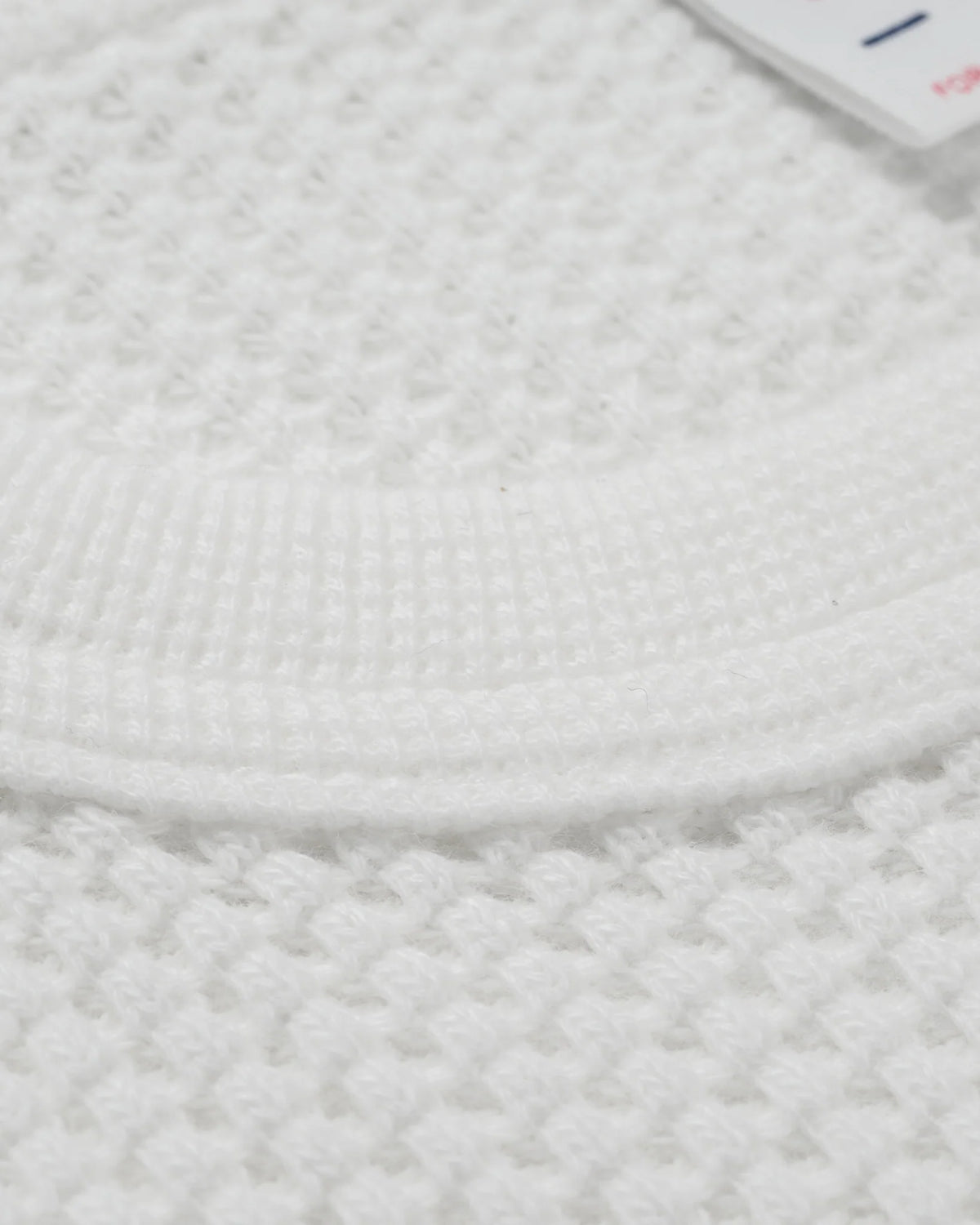 Iron Heart IHTL-1301 Waffle Knit Long Sleeved Crew Neck Thermal Top - White