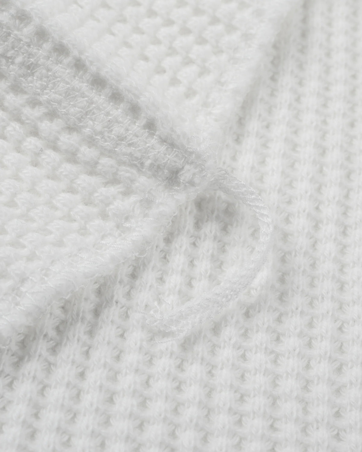 Iron Heart IHTL-1301 Waffle Knit Long Sleeved Crew Neck Thermal Top - White