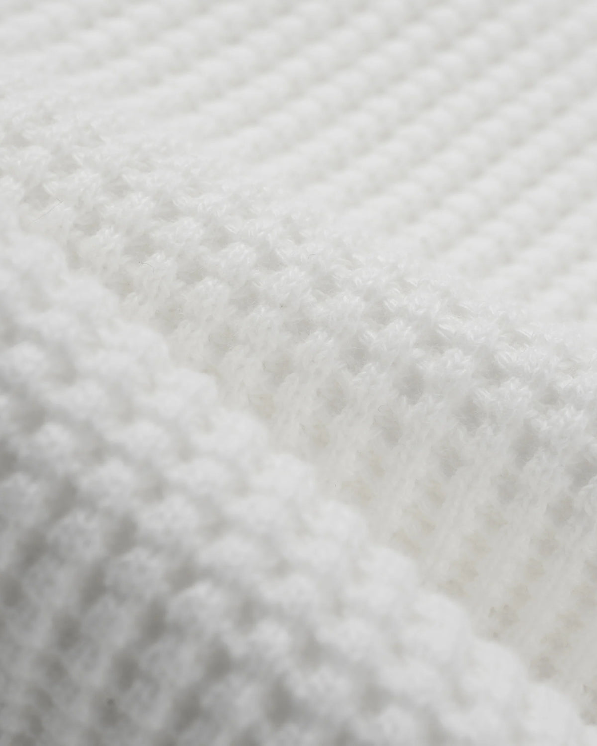 Iron Heart IHTL-1301 Waffle Knit Long Sleeved Crew Neck Thermal Top - White