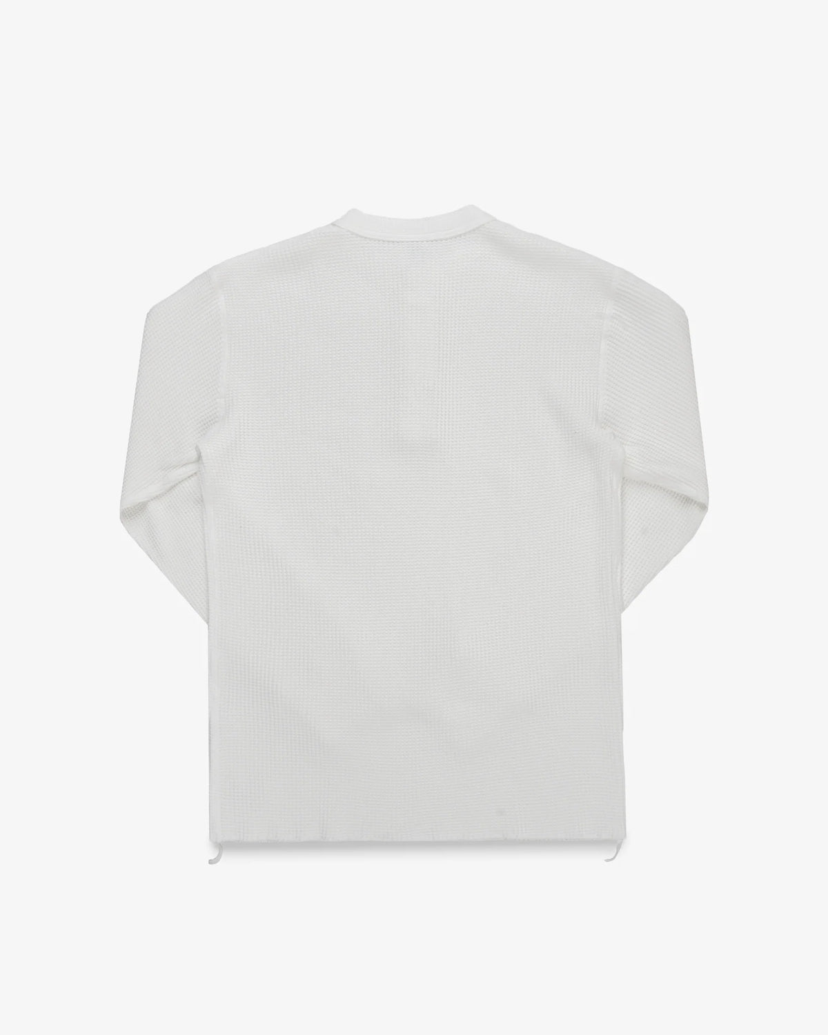 Iron Heart IHTL-1213 Waffle Knit Long Sleeved Thermal Henley - White