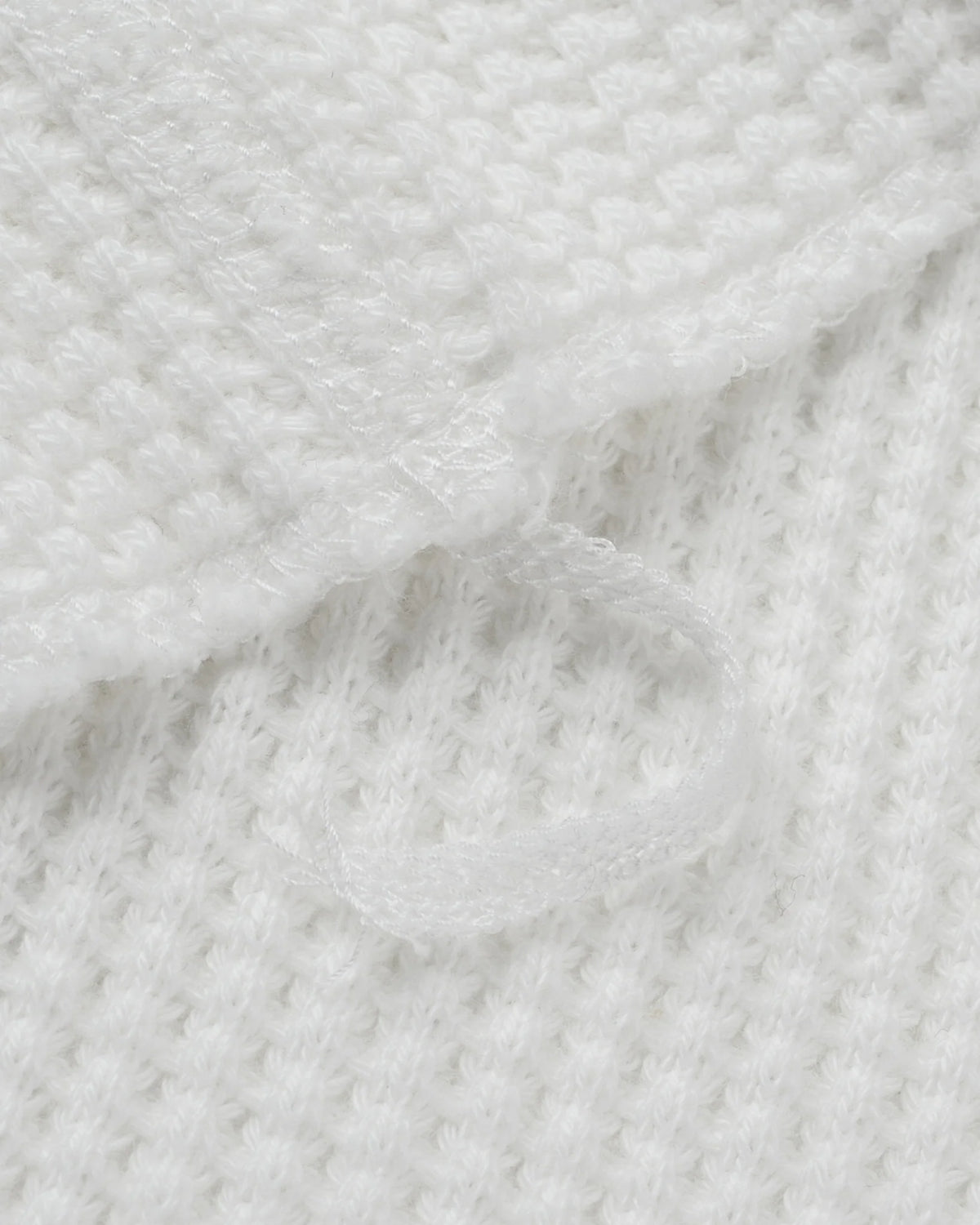 Iron Heart IHTL-1213 Waffle Knit Long Sleeved Thermal Henley - White