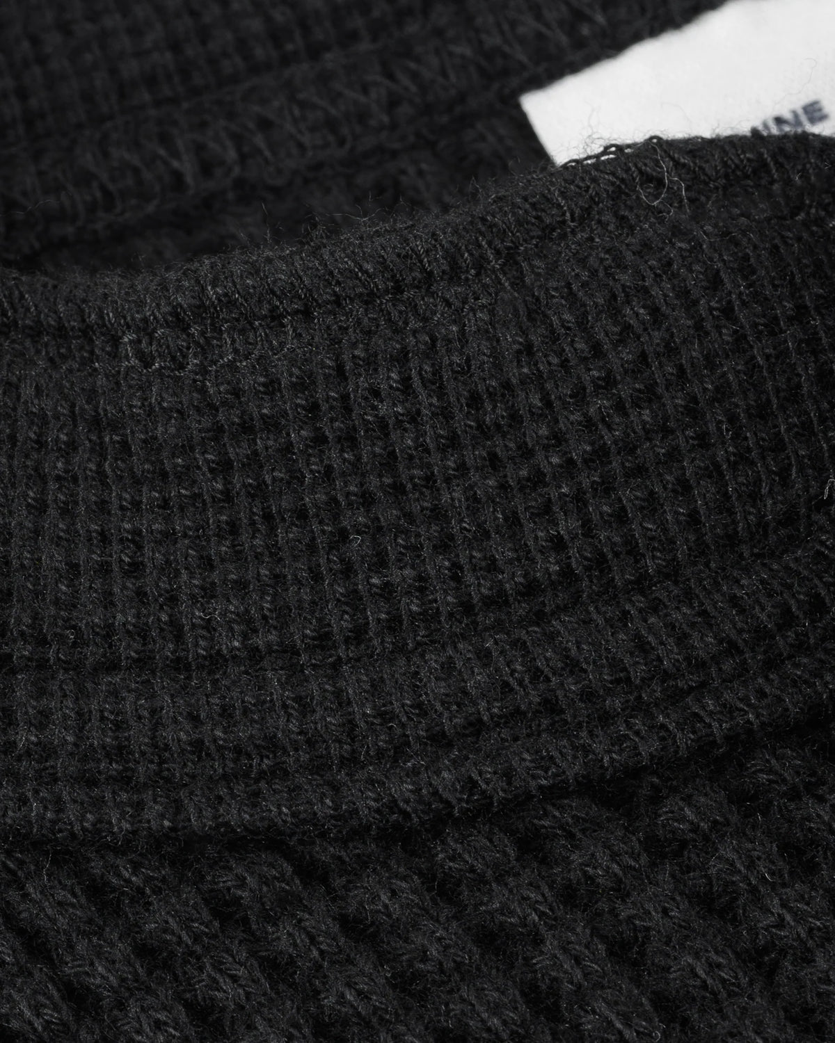 Iron Heart IHTL-1213 Waffle Knit Long Sleeved Thermal Henley - Black