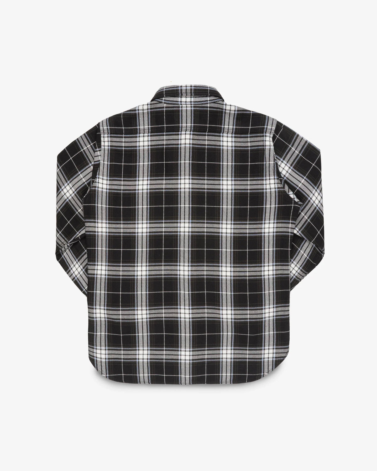 Iron Heart IHSH-441 9oz Selvedge Flannel Check Work Shirt Black