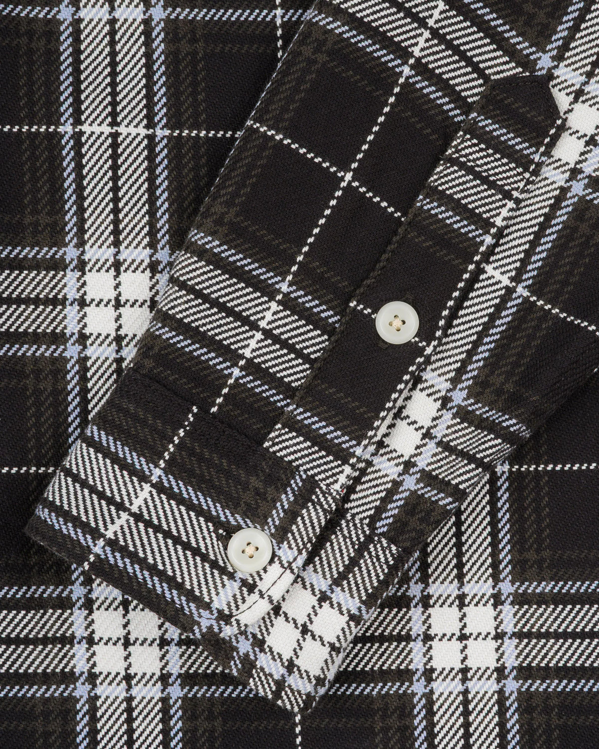 Iron Heart IHSH-441 9oz Selvedge Flannel Check Work Shirt Black