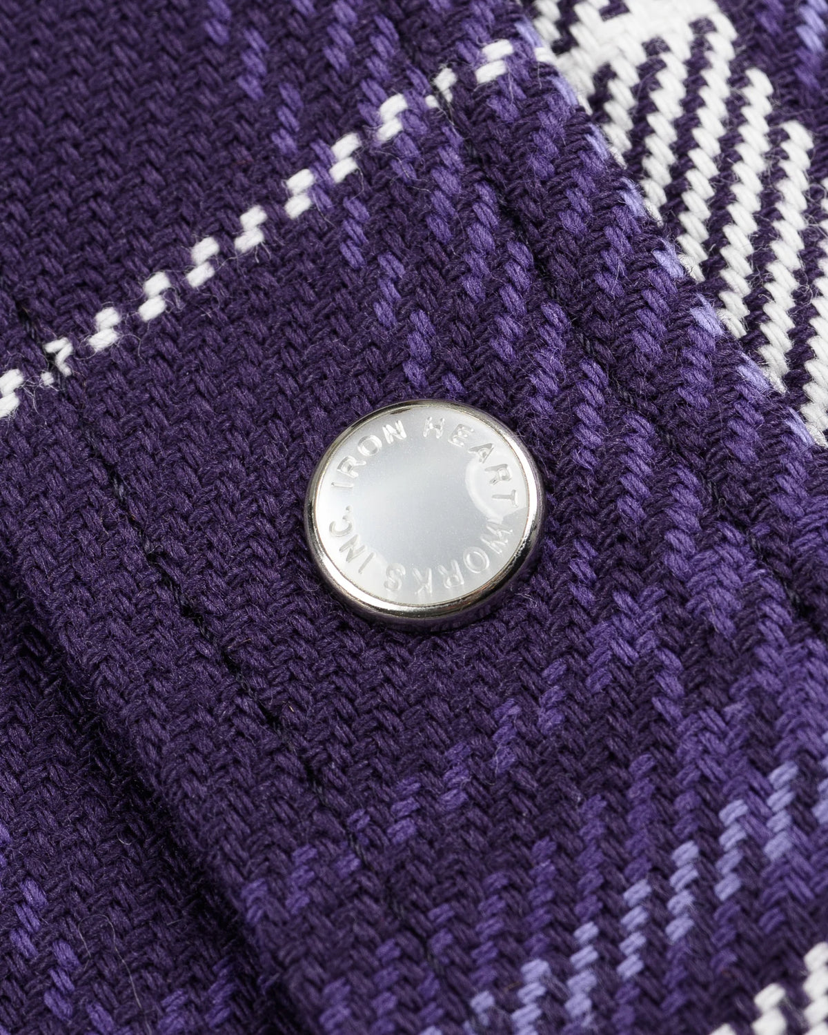 IHSH-439-PUR  9oz Selvedge Flannel Check Western Shirt - Purple