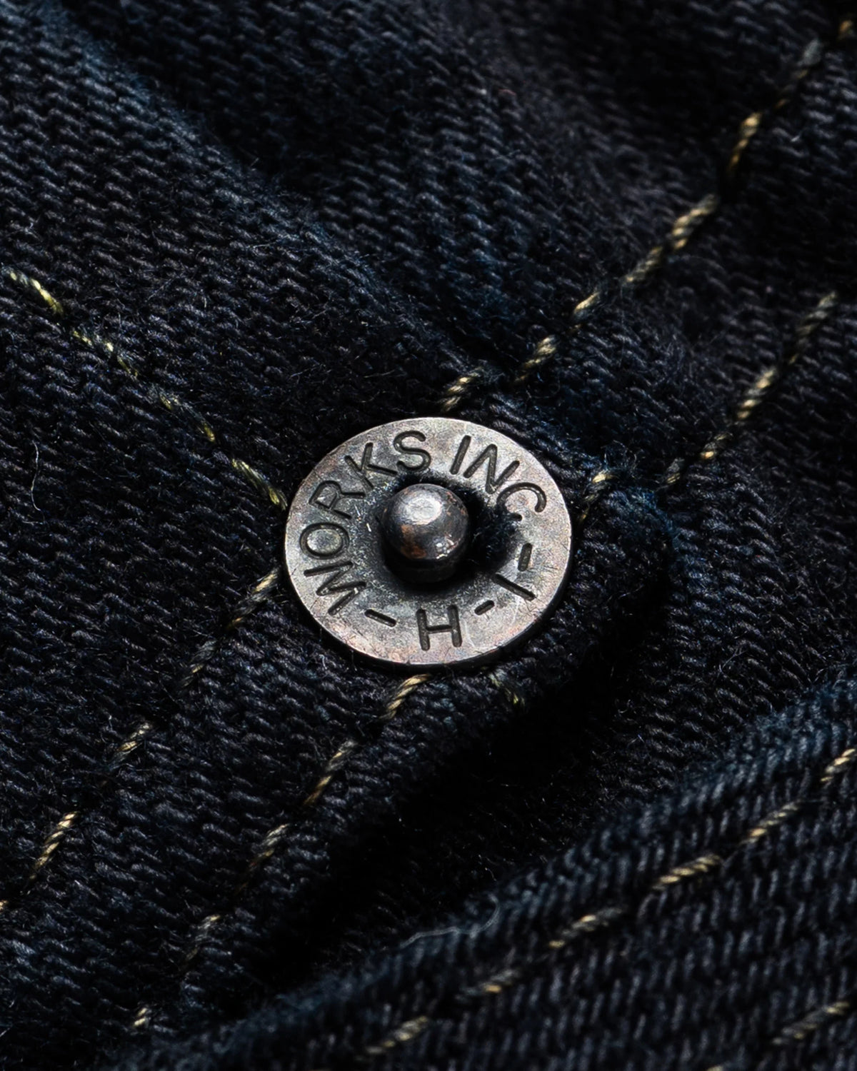 IH- 1955 S-142OD 14oz Selvedge Denim 1955- Indigo Overdyed Black