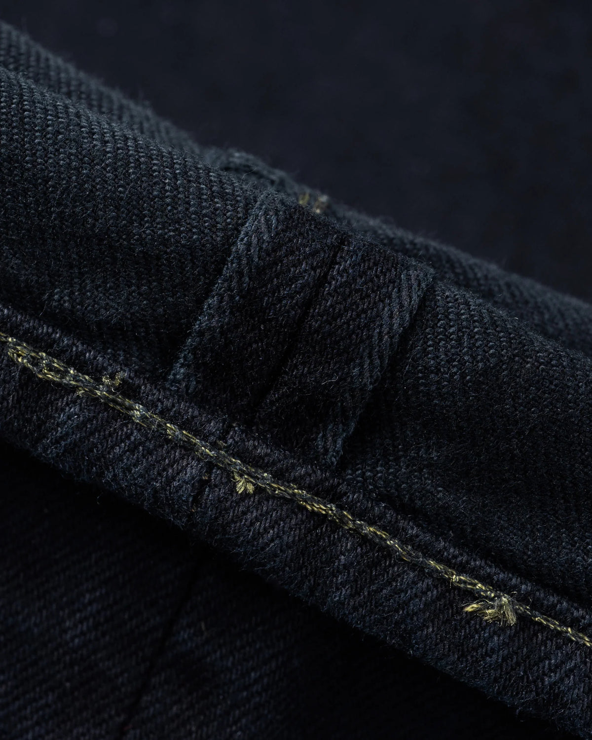 IH- 1955 S-142OD 14oz Selvedge Denim 1955- Indigo Overdyed Black
