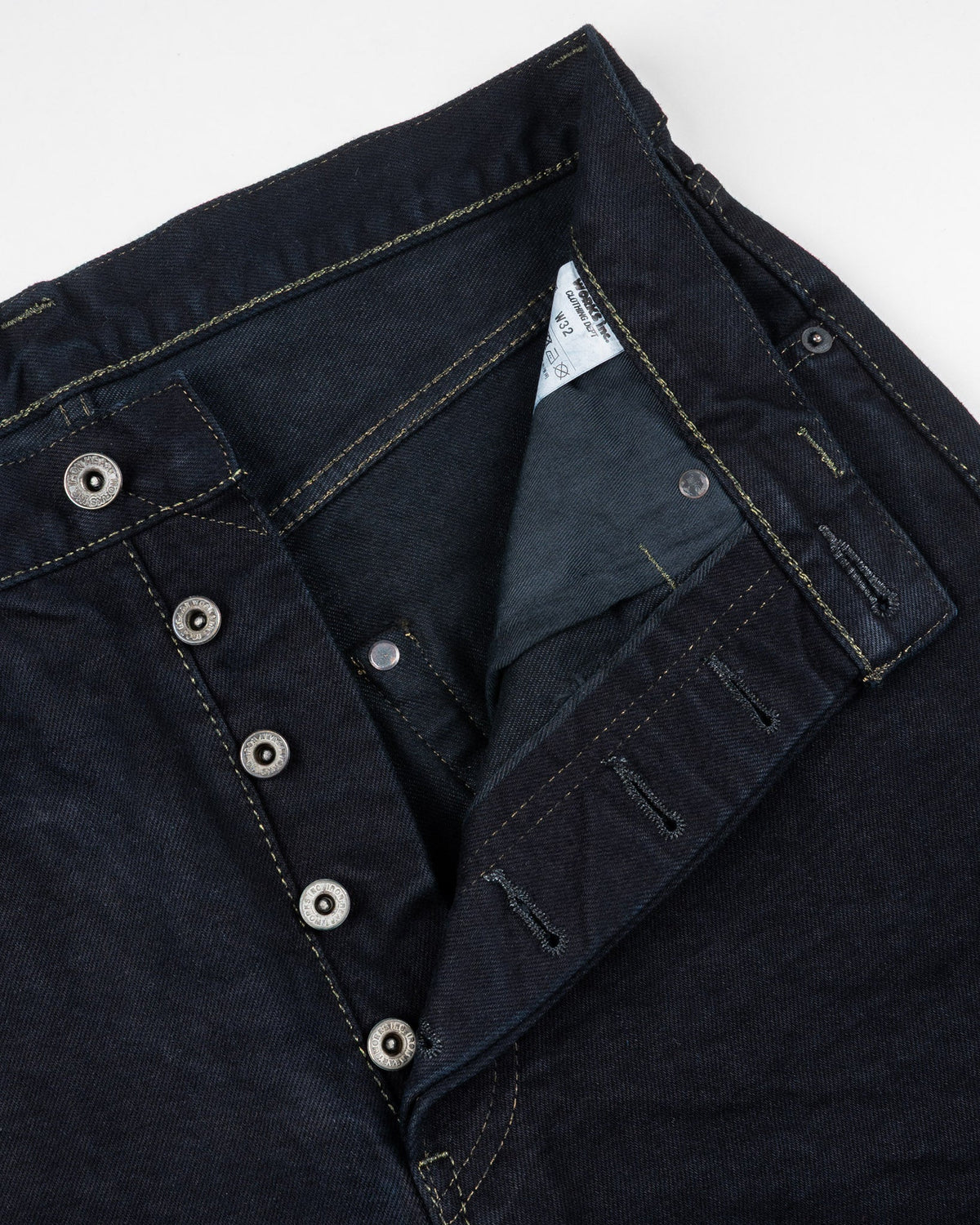 IH- 1955 S-142OD 14oz Selvedge Denim 1955- Indigo Overdyed Black