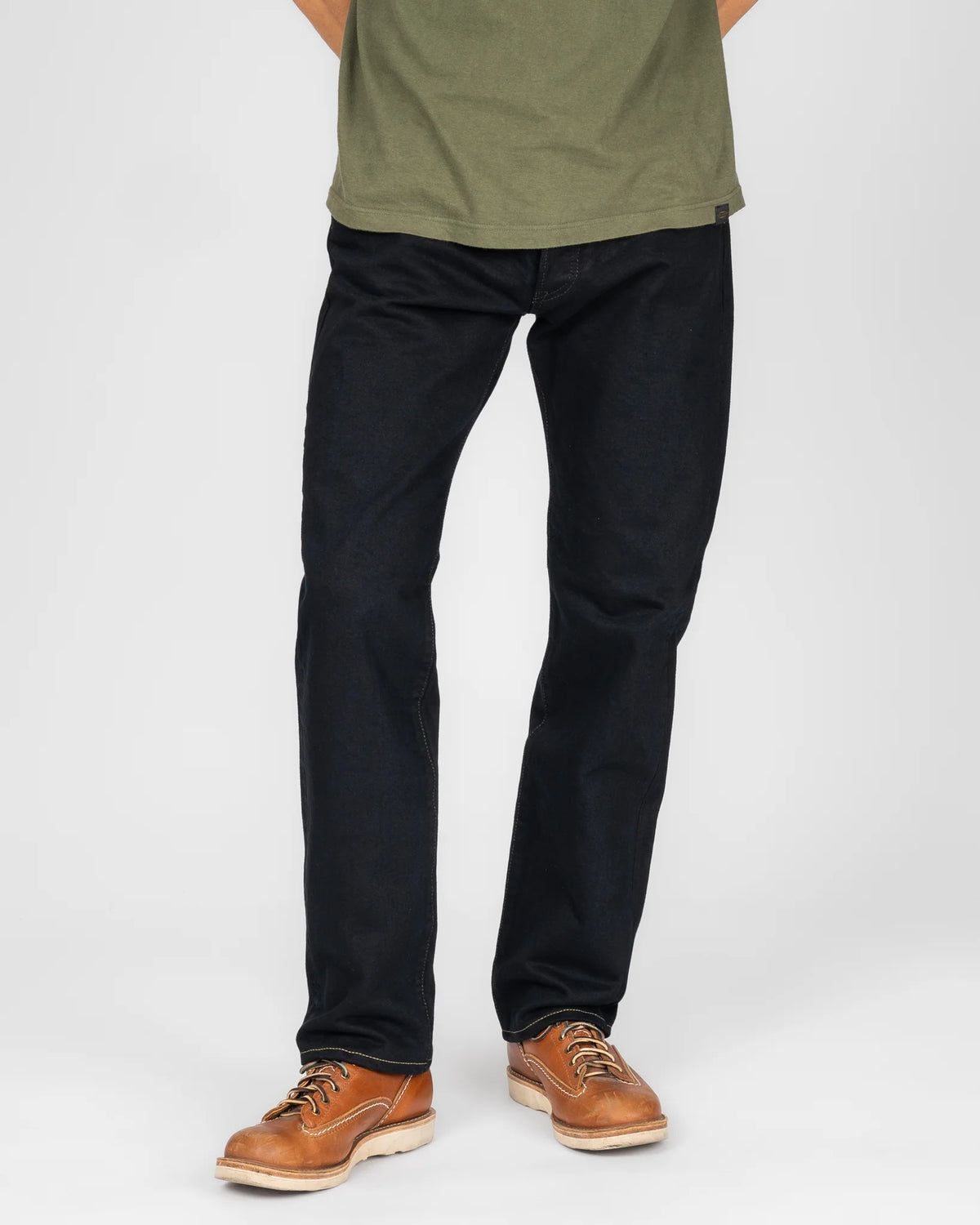 IH- 1955 S-142OD 14oz Selvedge Denim 1955- Indigo Overdyed Black