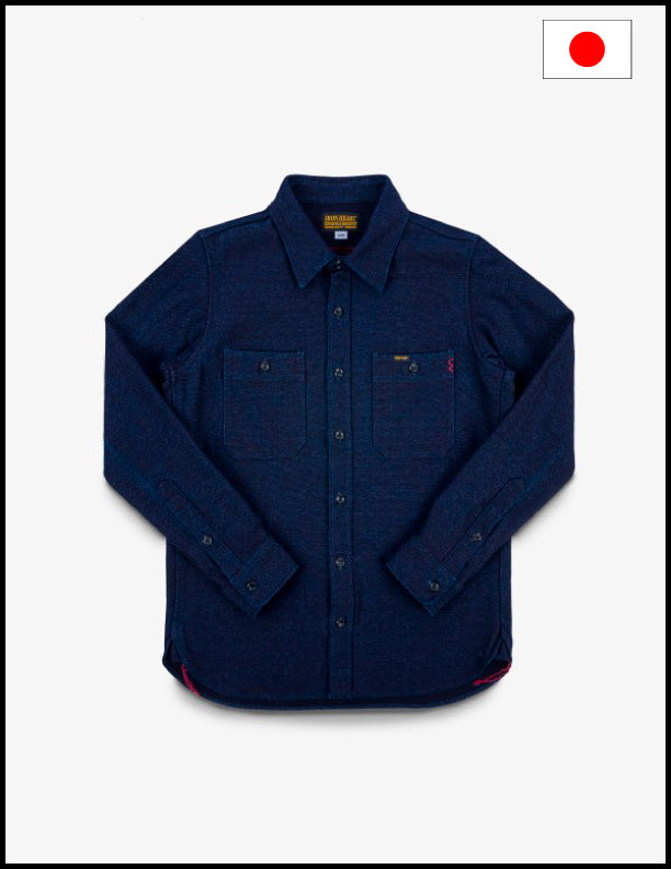 Iron Heart  IHSH-397 21oz Sashiko Work Shirt - Indigo