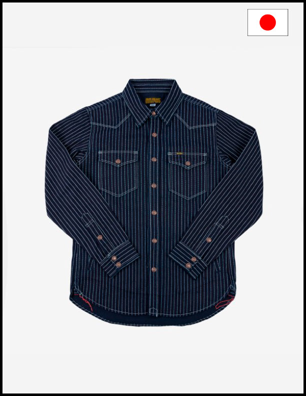 Iron Heart IHSH-227 12oz Wabash CPO Shirt - Indigo