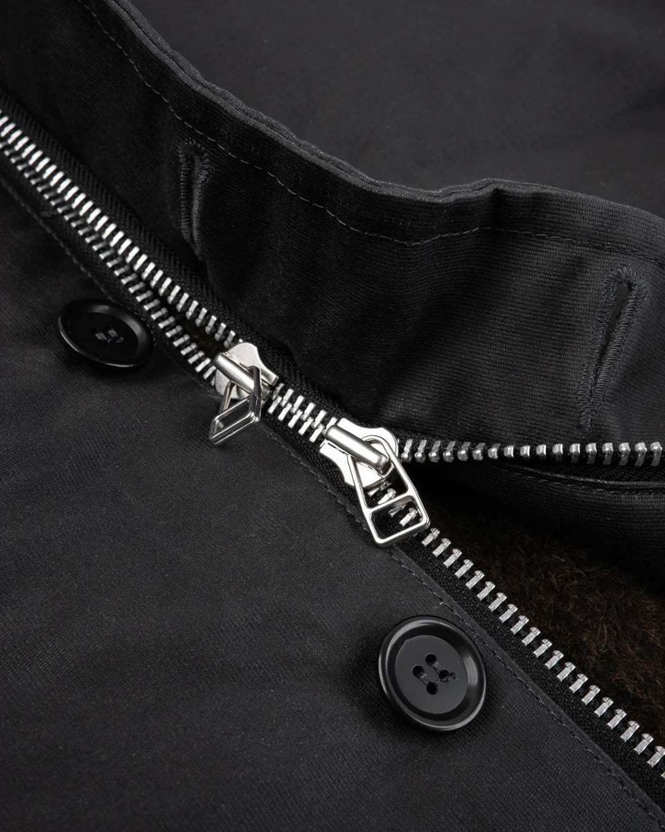 Iron Heart IHM-37 Oiled Whipcord N1 Deck Jacket - Black