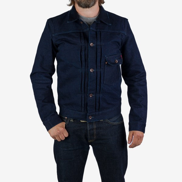 Iron Heart IH-140-IG 19oz Selvedge Denim Type I Jacket - Indigo/Grey