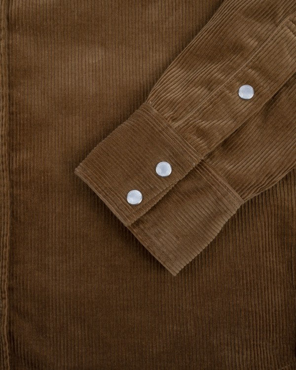 Iron Heart IHSH-398 11oz Corduroy Western Shirt - Camel