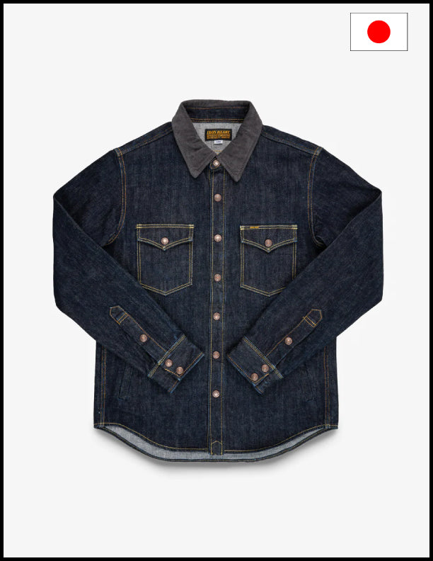 Iron Heart IHSH- 427 -16oz Vintage Selvedge Denim CPO Shirt - Indigo
