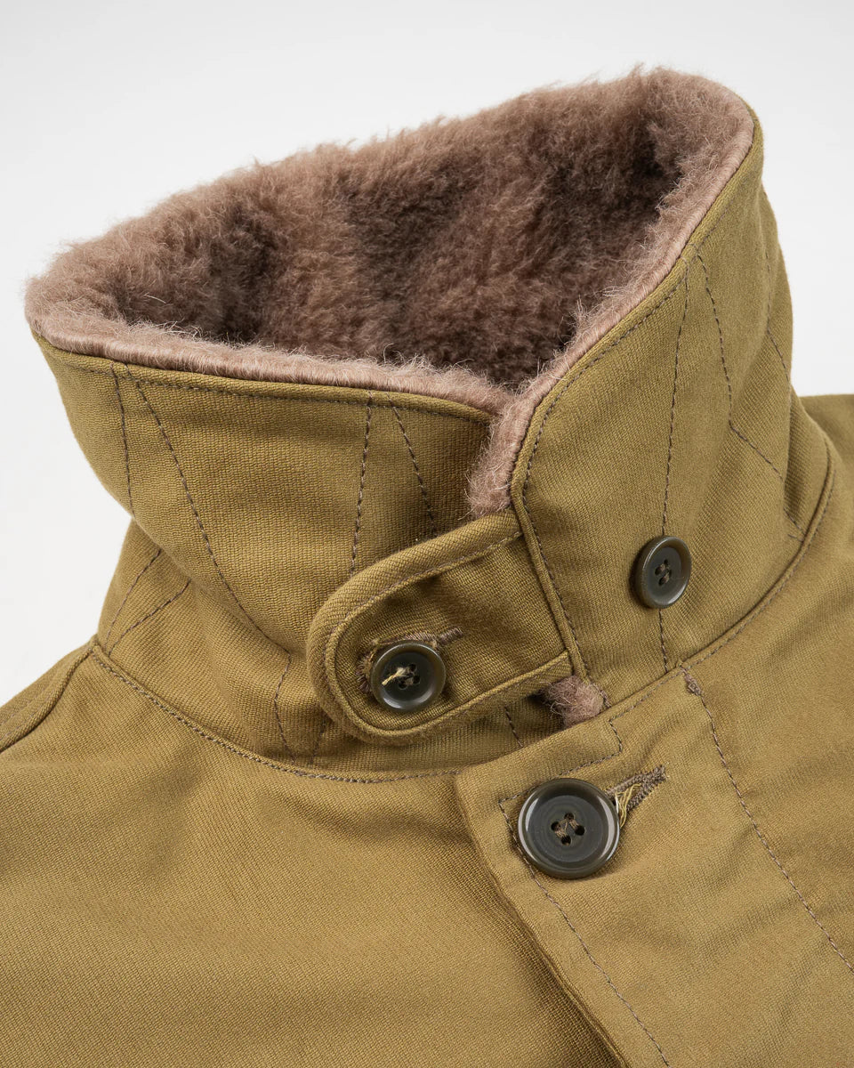 Iron Heart IHM-35 Alpaca Lined Whipcord N1 Deck Jacket - Kahki