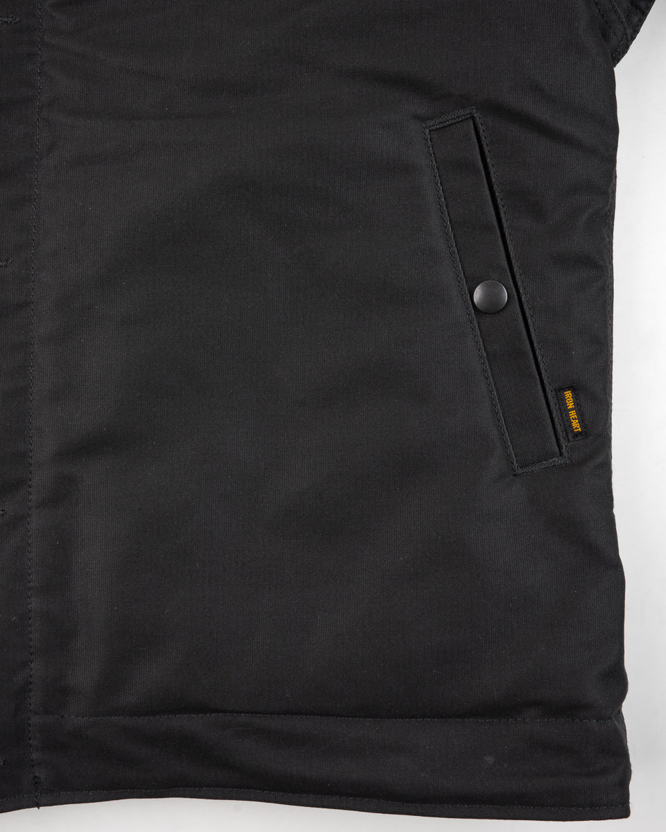 Iron Heart IHM-37 Oiled Whipcord N1 Deck Jacket - Black