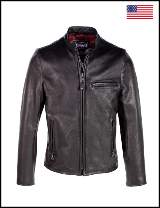 Schott NYC. 530 Black Leather Jacket