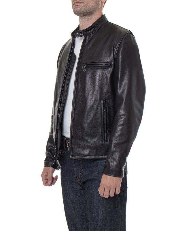 Schott NYC. 530 Black Leather Jacket