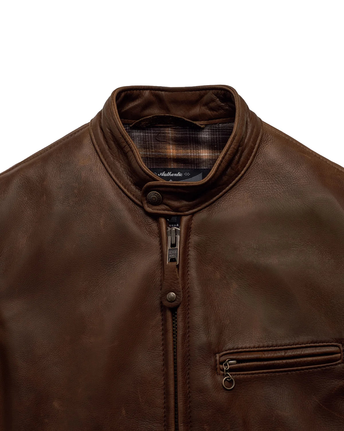 Schott NYC. 530 Brown Leather Jacket