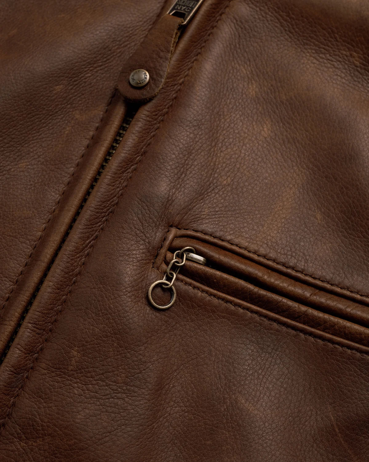 Schott NYC. 530 Brown Leather Jacket