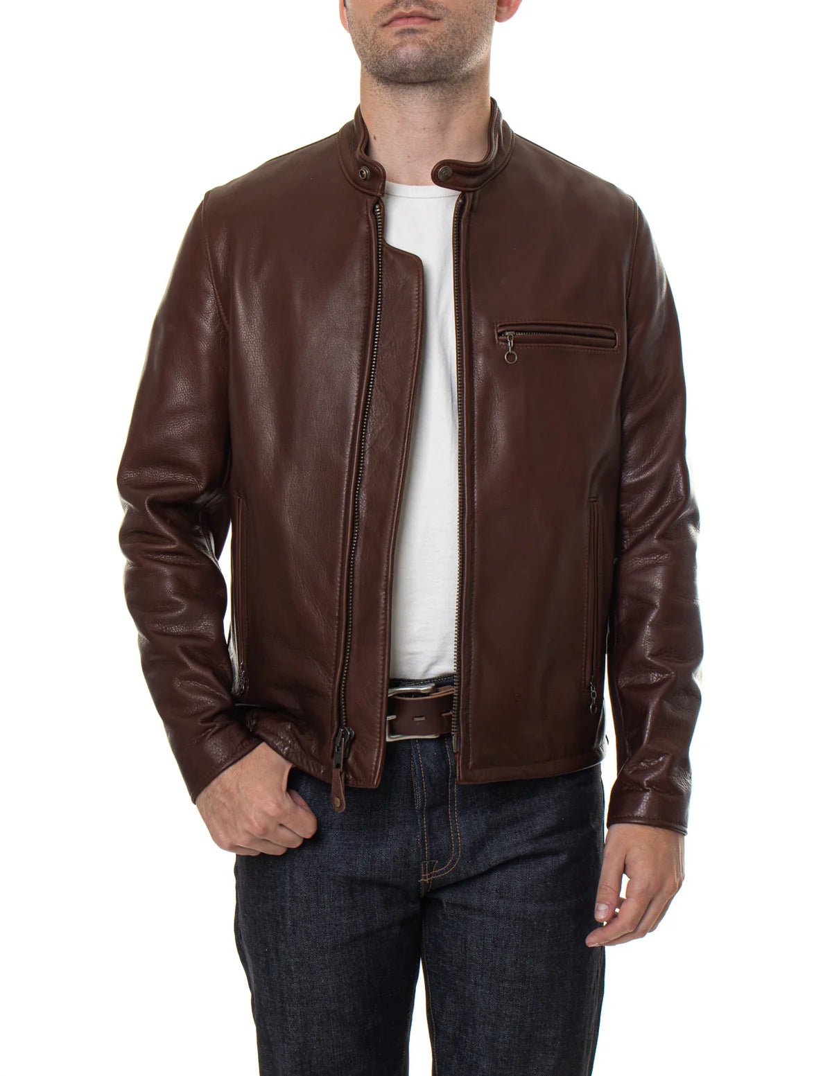 Schott NYC. 530 Brown Leather Jacket