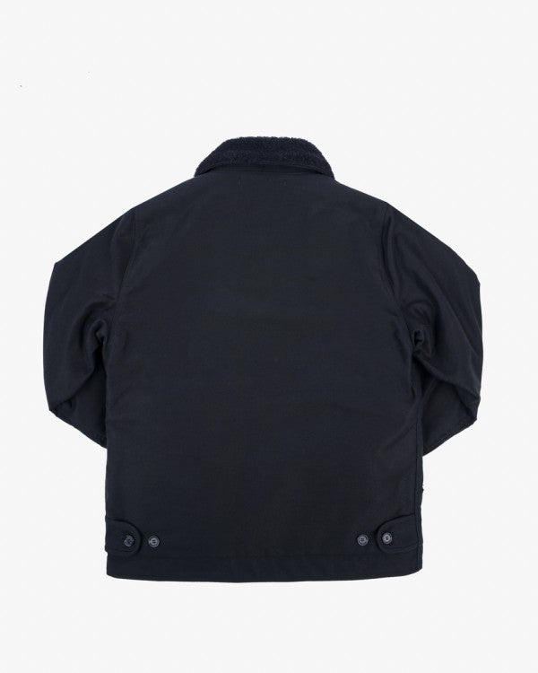 Iron Heart IHM-35 Alpaca-Lined Whipcord N1 Deck Jacket Black/Black